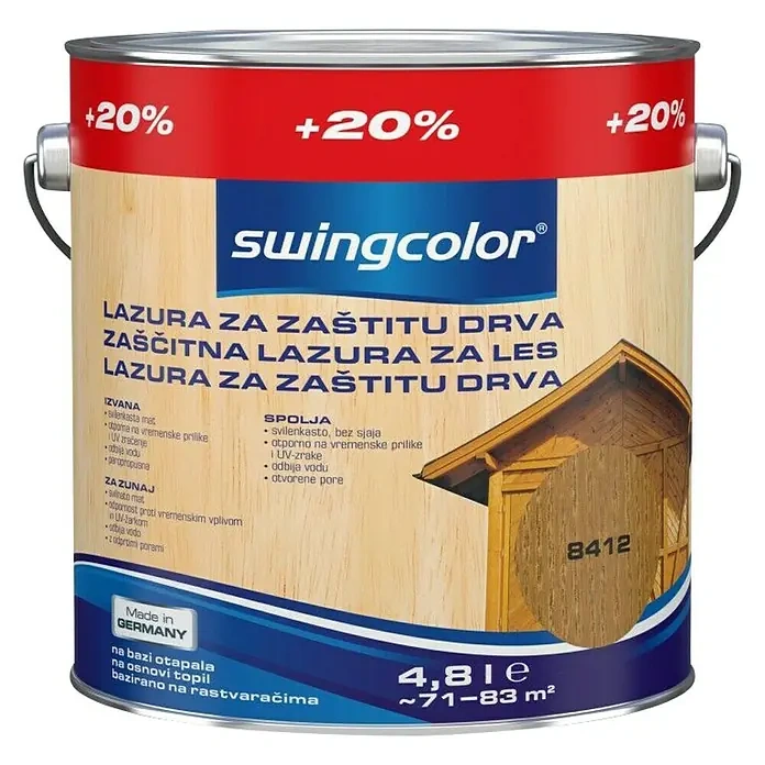 Swingcolor Premium lazura za trajnu zaštitu drva 4 l Akcija u trgovini Bauhaus