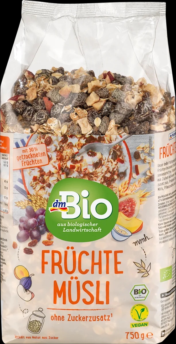 dmbio müsli voćni 750 g - Akcija u trgovini Dm