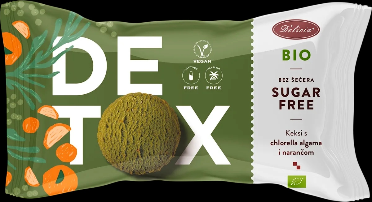 Delicia BIO DETOX keksi s chlorella algom i narančom 34 g - Akcija u trgovini Dm