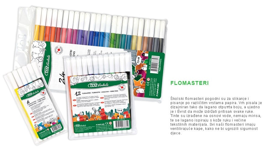 TZ Penkala Flomasteri 12/1 pak Akcija u trgovini Konzum