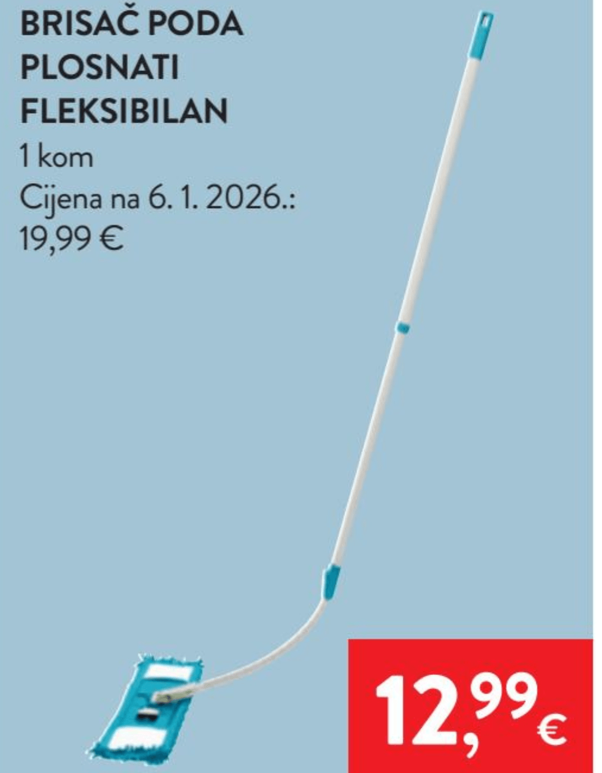 Brisač poda plosnati fleksibilan 1 kom - Akcija u trgovini Spar