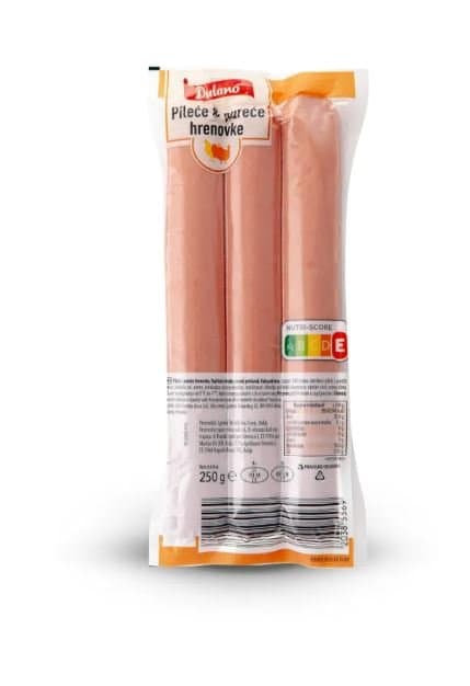 Dulano Pureće i pileće hrenovke 250 g Akcija u trgovini Lidl