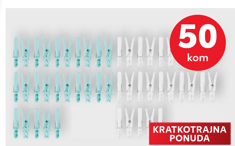 Kvačice za rublje 50 kom W5 - Akcija u trgovini Kaufland