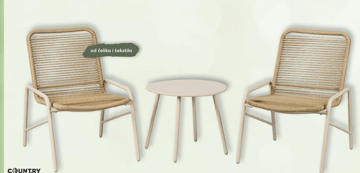 Vrtna garnitura set COUNTRY Side - Akcija u trgovini Kaufland