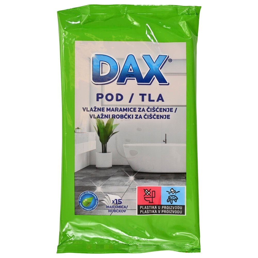 DAX Vlažne maramice Podovi 15/1 - Akcija u trgovini Konzum