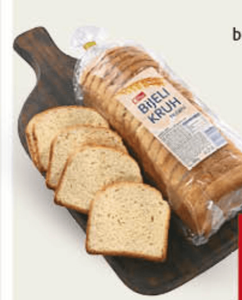 K Plus kruh bijeli 580g - Akcija u trgovini Konzum
