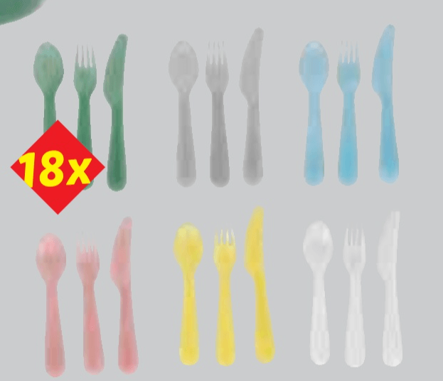 Silvercrest Plastično posuđe (pribor za jelo) 18x - Akcija u trgovini Lidl