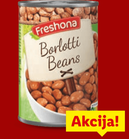 Freshona Borlotti grah 480 g (ocijeđene mase) Akcija u trgovini Lidl
