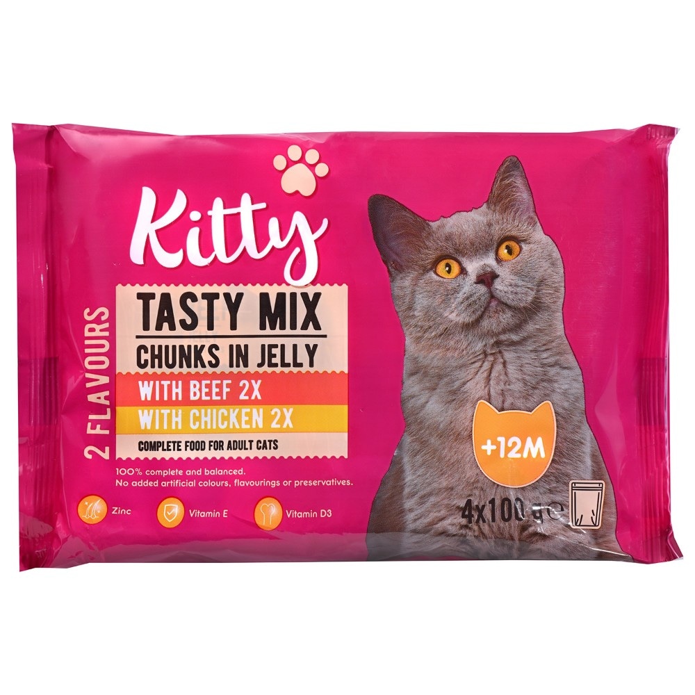 Kitty Hrana za mačke 4x100g - Akcija u trgovini Konzum