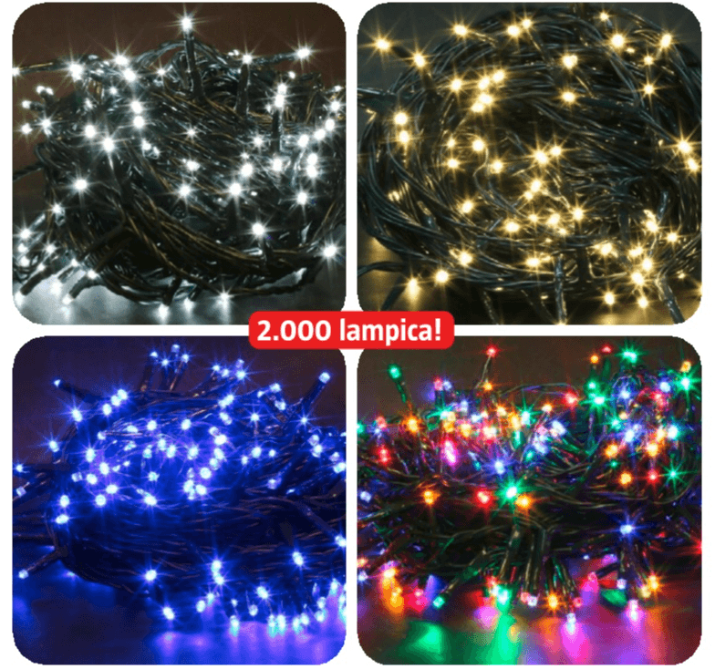 LED svjetlosni lanac 2.000 lampica Akcija u trgovini Bauhaus
