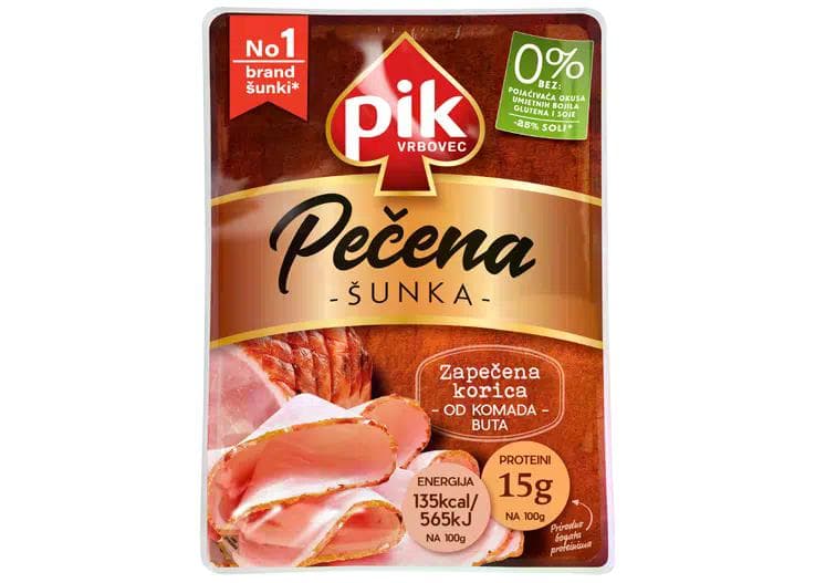 Pečena šunka 125g Pik Vrbovec Akcija u trgovini Konzum