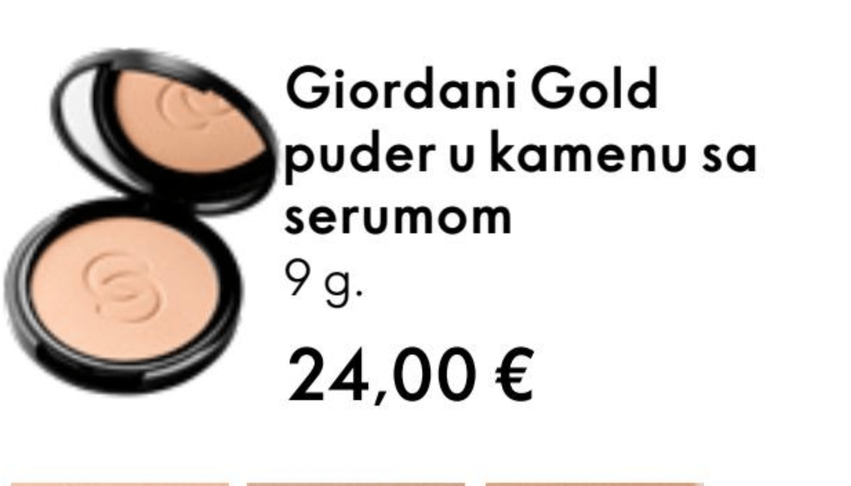 Giordani Gold puder u kamenu 9 g - Akcija u trgovini Oriflame