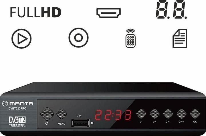 DVB-T2 prijemnik DVBT025PRO komad MANTA - Akcija u trgovini Kaufland