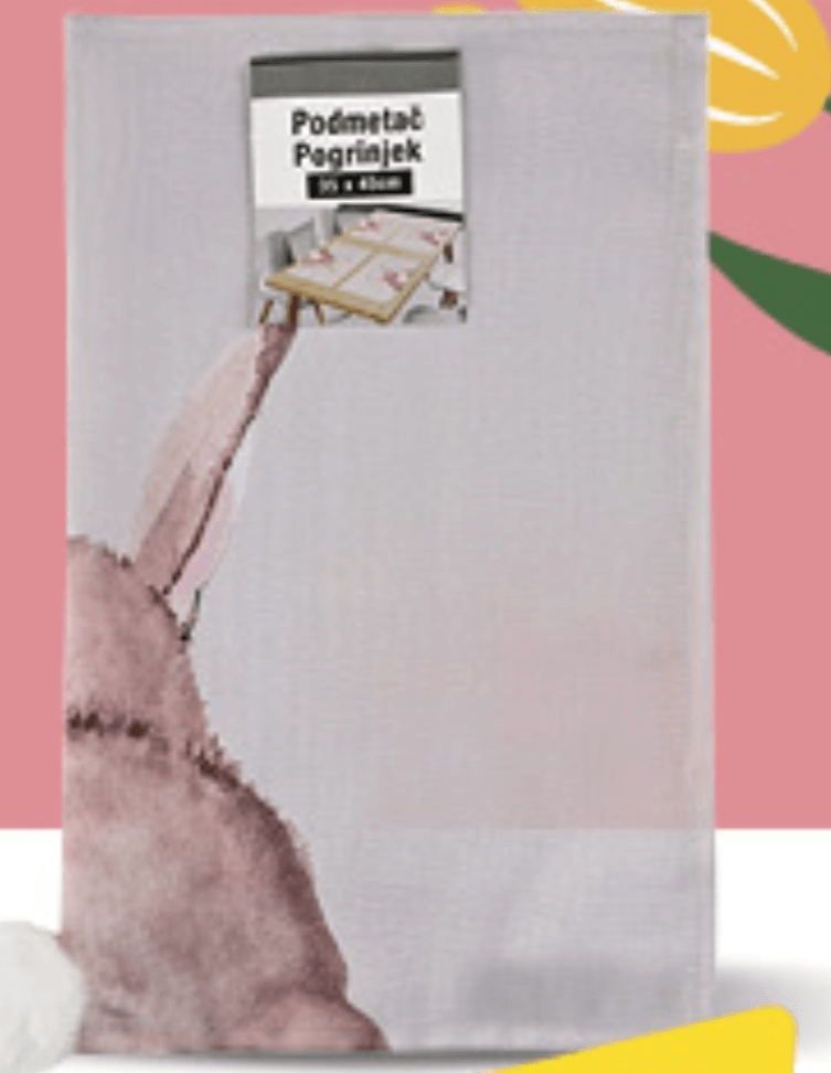 Podmetač s printom zec 35x45cm, kom - Akcija u trgovini Konzum