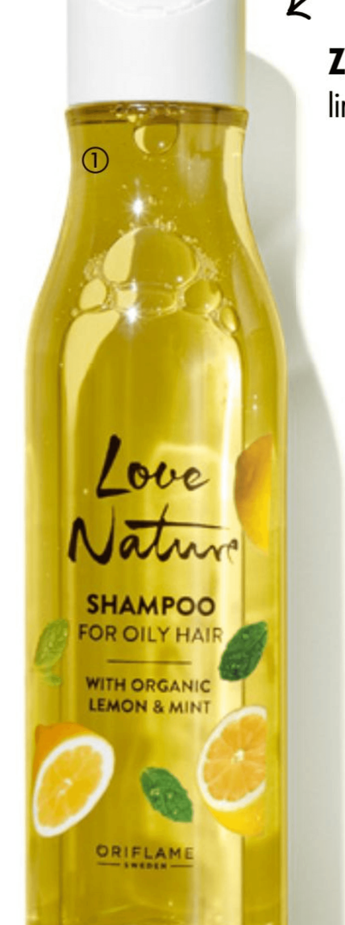 Love Nature šampon za masnu kosu s organskim limunom i metvicom 250 ml Akcija u trgovini Oriflame