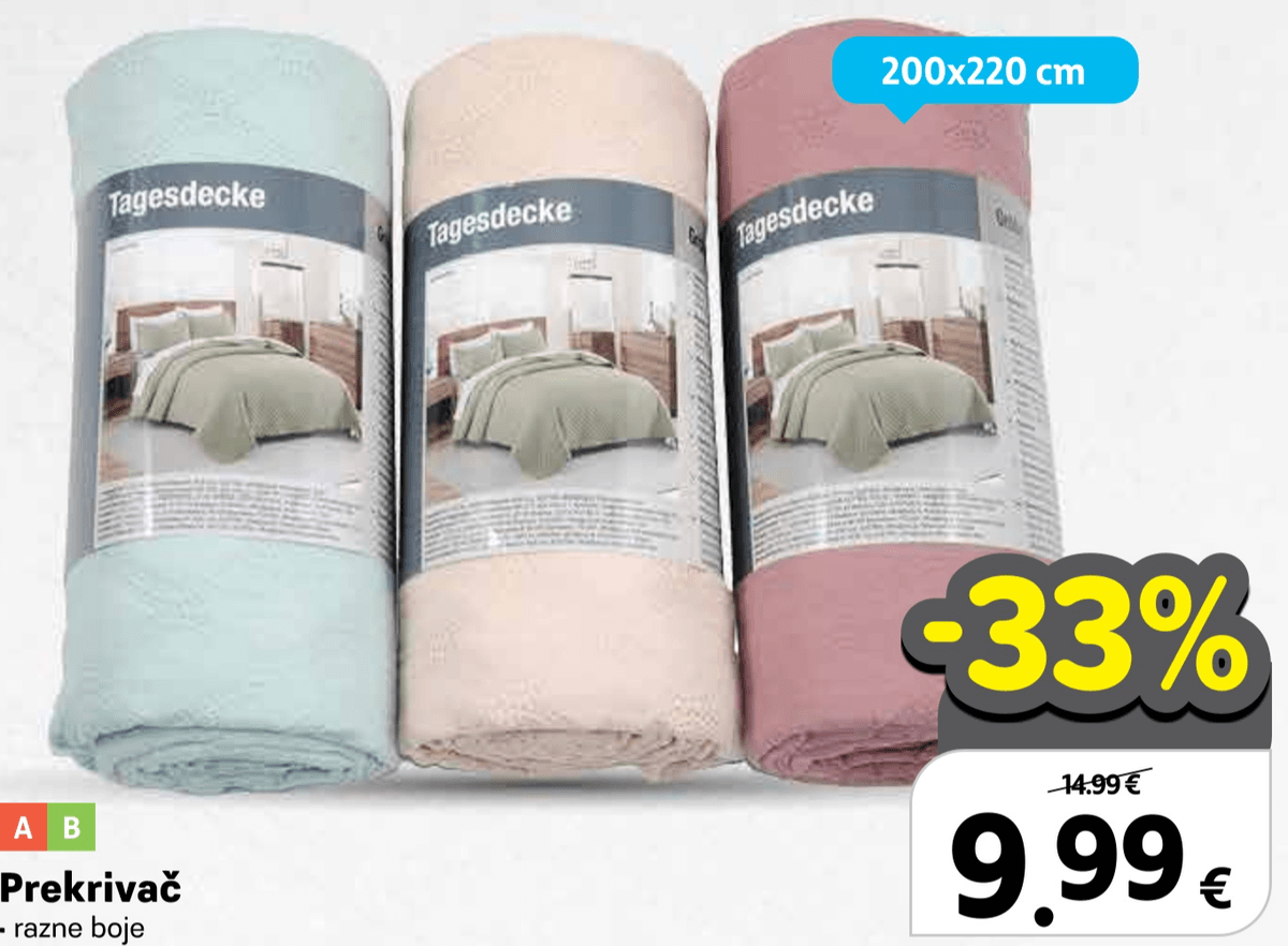 Prekrivač 200x220 cm - Akcija u trgovini Plodine