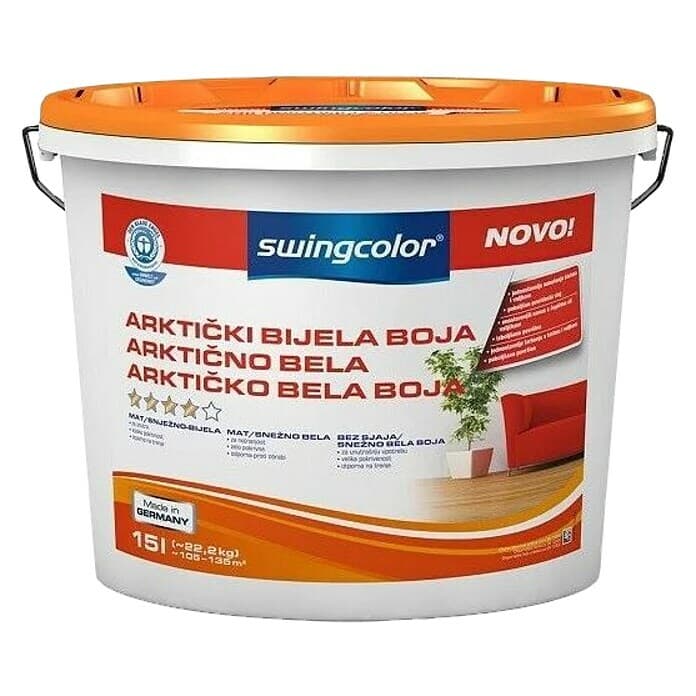 Unutarnja disperzijska boja 'Arktisweiss' 12,5 l swingcolor Akcija u trgovini Bauhaus