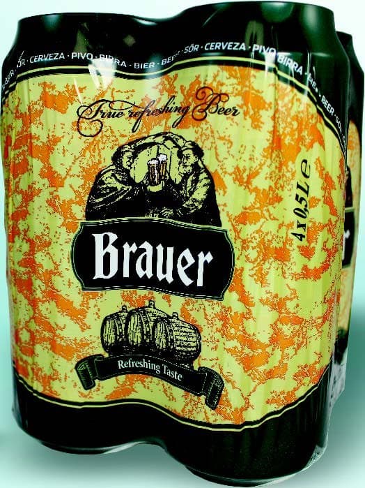 Brauer pivo 4,5% alk. 2 l (4 x 0,5 l) Akcija u trgovini NTL