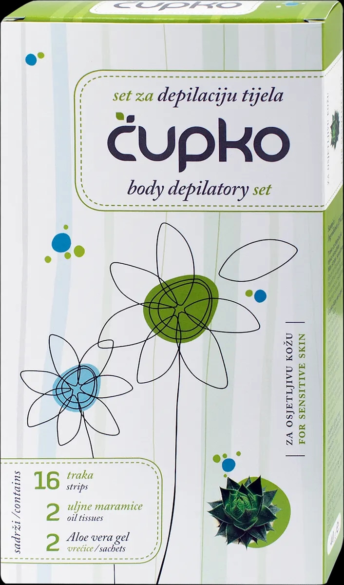 Čupko Delicate set za depilaciju nogu 16 traka - Akcija u trgovini Dm