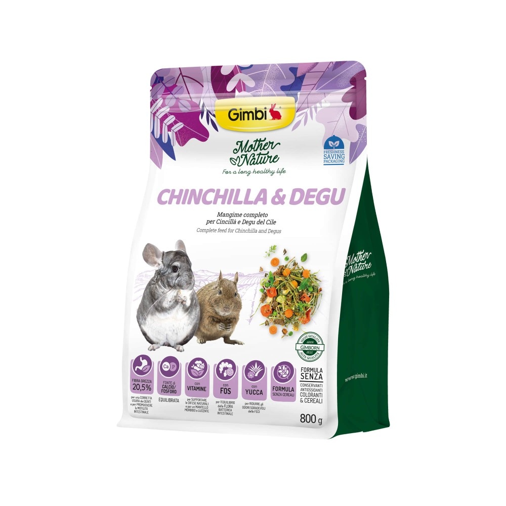 Gimbi Mother Nature Hrana za činčile i degue 800 g - Akcija u trgovini Pet Home