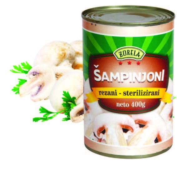 Zorela Šampinjoni rezani 400 g - ocijeđene mase 230 g - Akcija u trgovini Gavranović