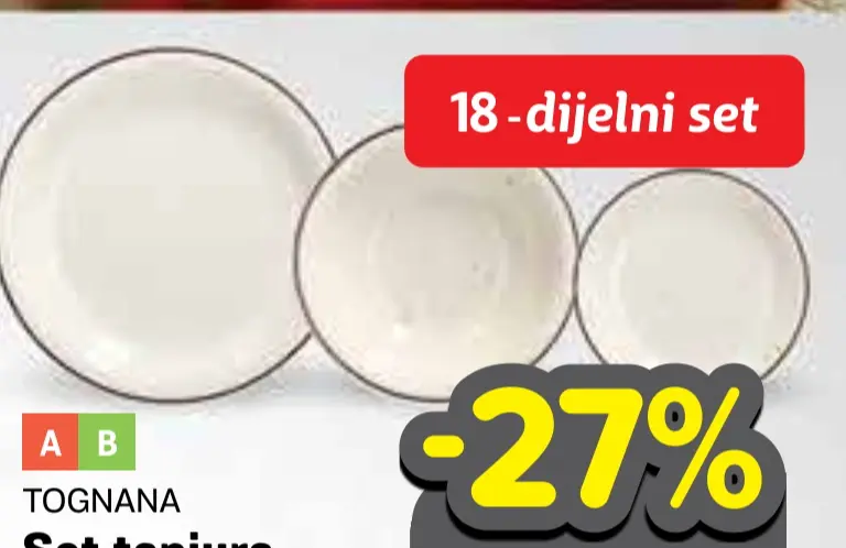 Tognana Set tanjura 18-dijelni set Akcija u trgovini Plodine