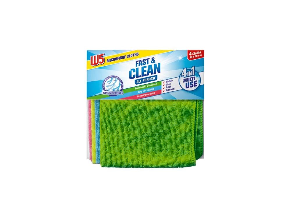 Višenamjenska krpa za čišćenje 4 kom W5 - Akcija u trgovini Lidl