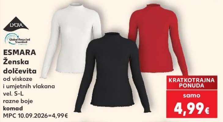 Esmara ženska dolčevita Akcija u trgovini Kaufland