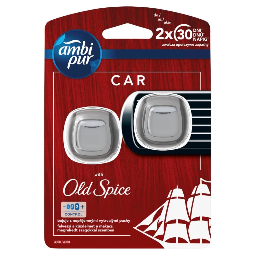 Ambi Pur Old Spice osvježivač za auto 2 x 2 ml Ambi Pur, Old Spice Akcija u trgovini KTC