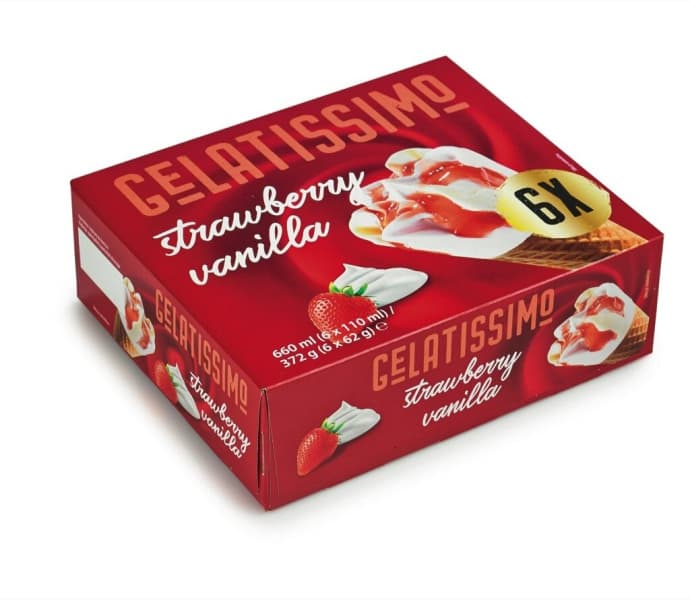 Gelatissimo sladoled kornet 6x110 ml Akcija u trgovini Konzum