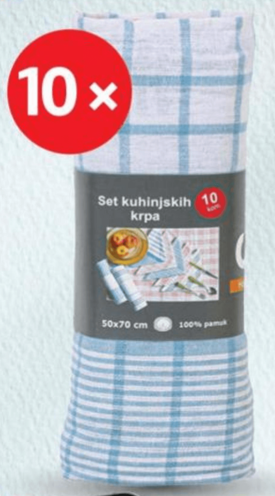 Kuhinjska krpa 10 komada Akcija u trgovini Plodine