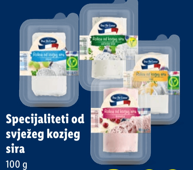 DUC DE COEUR Specijaliteti od kozjeg sira 100 g Akcija u trgovini Lidl