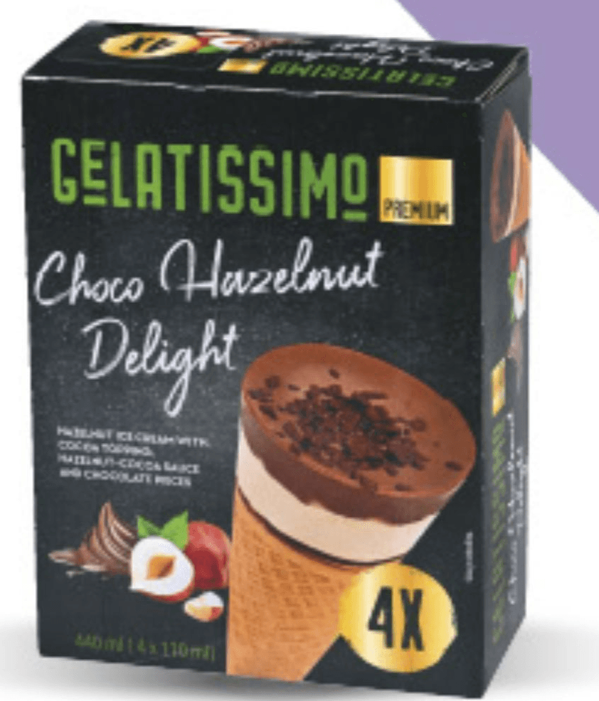 Gelatissimo Sladoled čokolada lješnjak 4x110ml - Akcija u trgovini Konzum