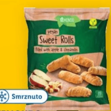 VEMONDO Veganske rolice punjene jabukom i cimetom 1 kg Akcija u trgovini Lidl