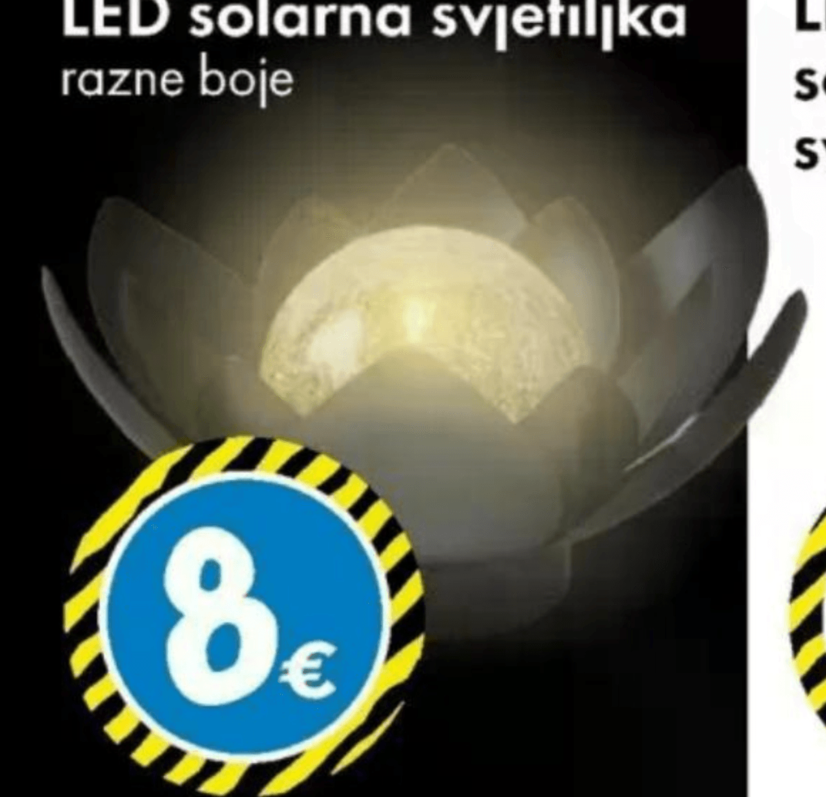 LED solarna svjetiljka - Akcija u trgovini Tedi