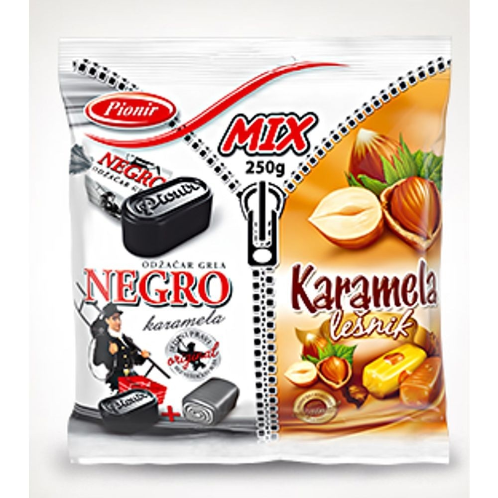 Negro Mix karamele i lješnjak karamele 250 g Pionir - Akcija u trgovini NTL