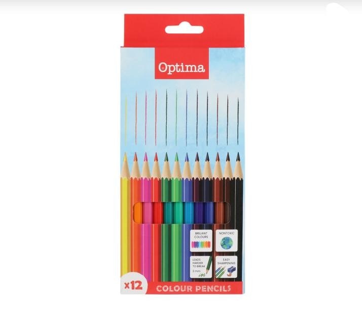Optima drvene bojice 12/1 pak Akcija u trgovini Konzum