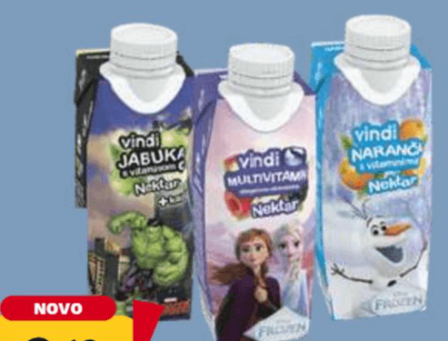 Vindi Sok Disney nektar naranča+vitamini, multivitamin, jabuka+vitamini 235 ml Akcija u trgovini 365 Market