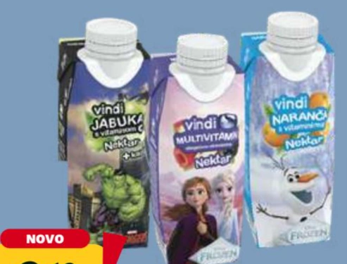 Vindi Sok Disney nektar naranÄa+vitamini, multivitamin, jabuka+vitamini 235 ml Akcija u trgovini 365 Market
