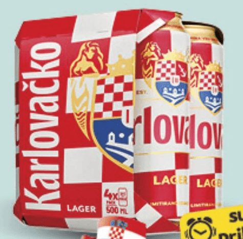 Karlovačko pivo 4x0,5 l Akcija u trgovini Konzum