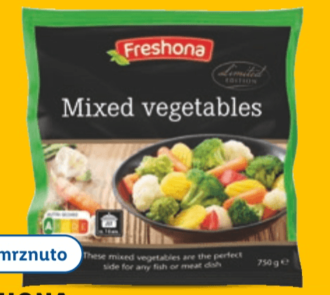 Freshona Mješavina povrća 750 g Akcija u trgovini Lidl