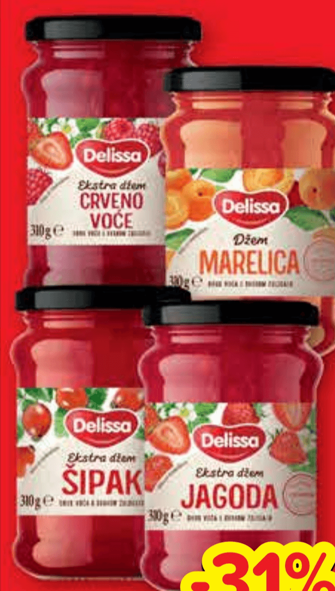 Delissa Džem Marelice 310 g - Akcija u trgovini Plodine