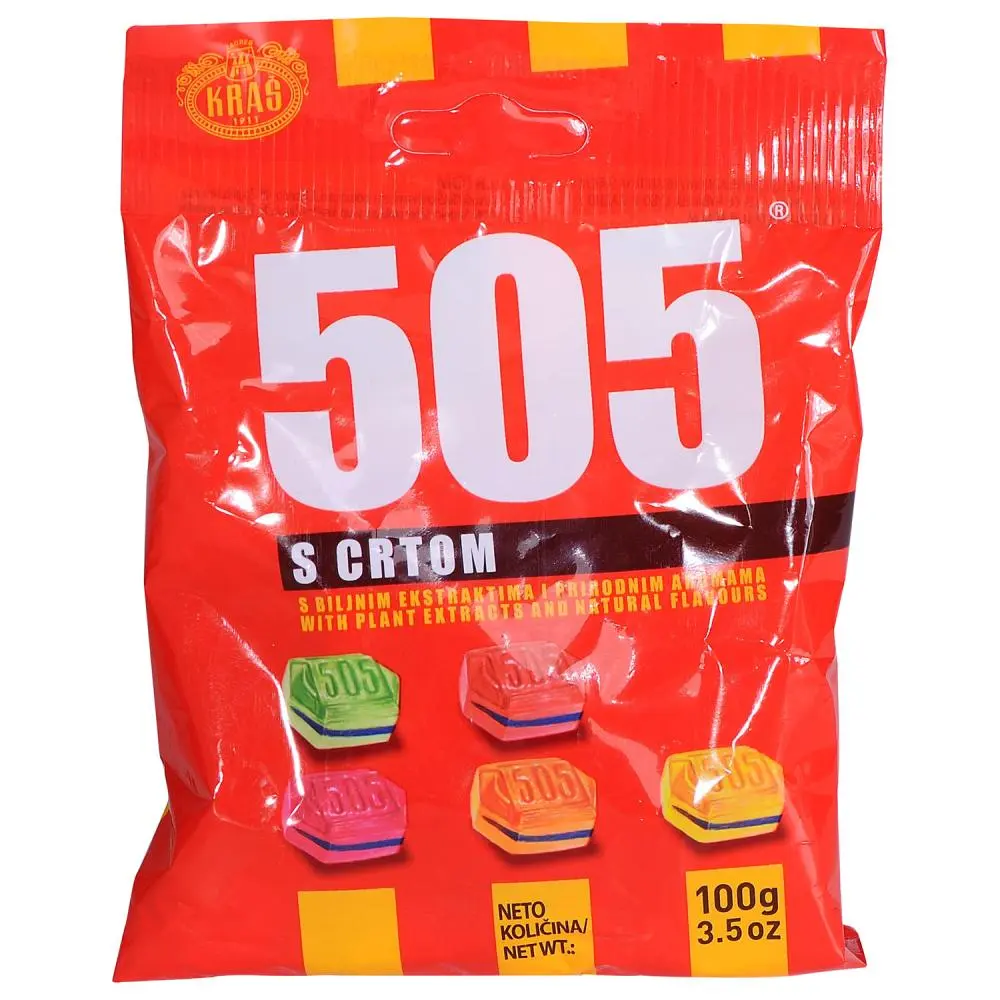 Kraš Bombon 505 s crtom 100 g Akcija u trgovini Bakmaz
