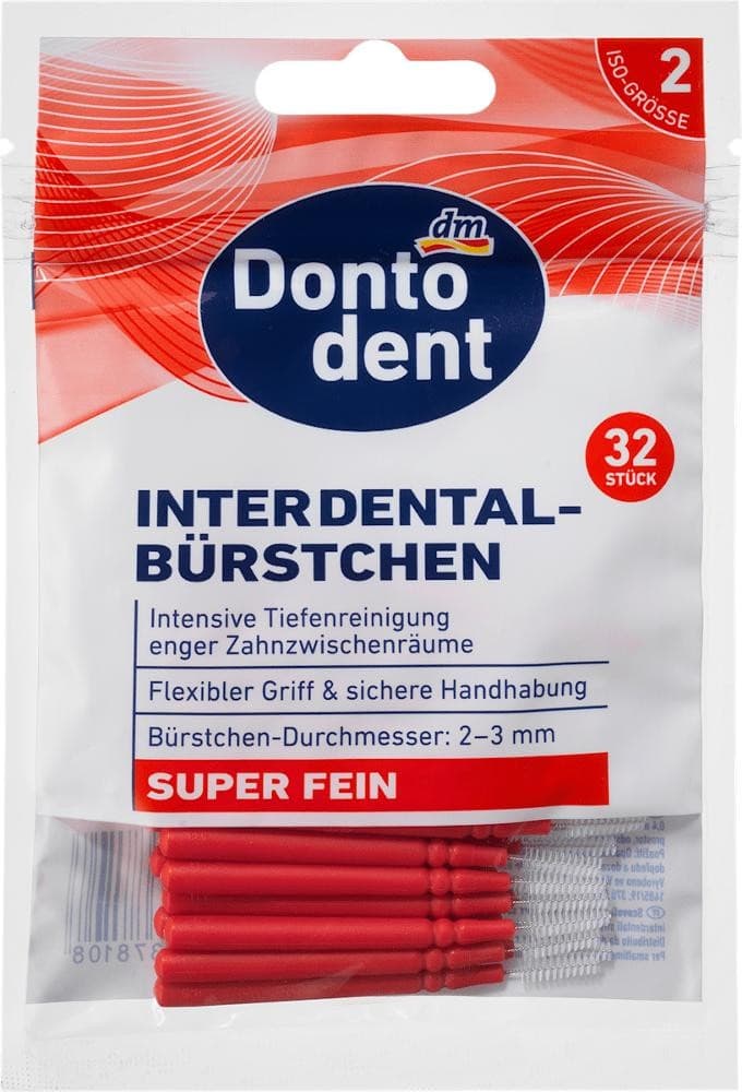 Dontodent interdentalne četkice ISO 2 supertanke 32 kom Akcija u trgovini Dm