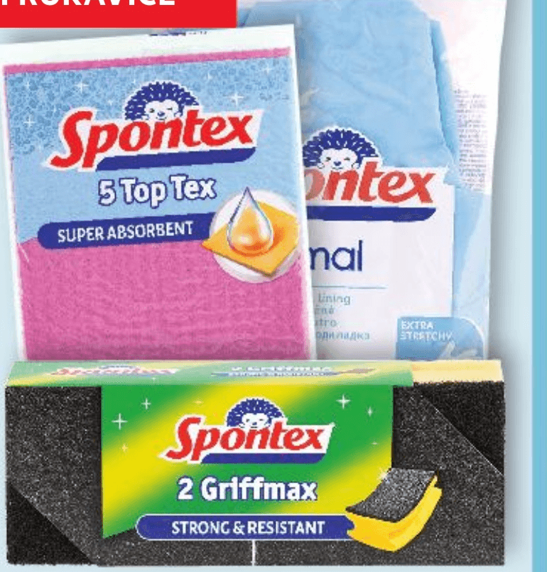 Spontex spužve, krpe i rukavice Akcija u trgovini Kaufland