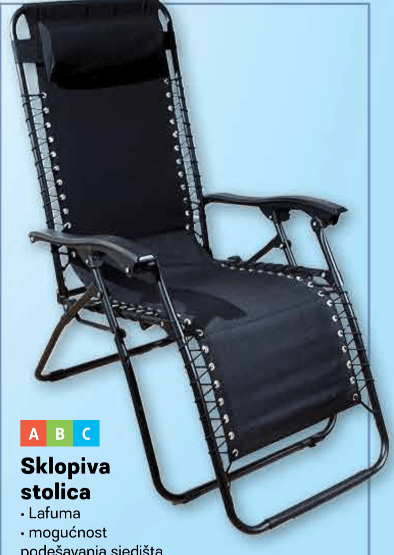 Sklopiva stolica - Akcija u trgovini Plodine