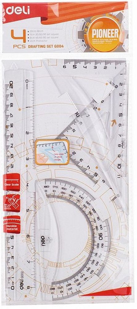 Deli Pioneer drafting set 4 kom Akcija u trgovini Konzum