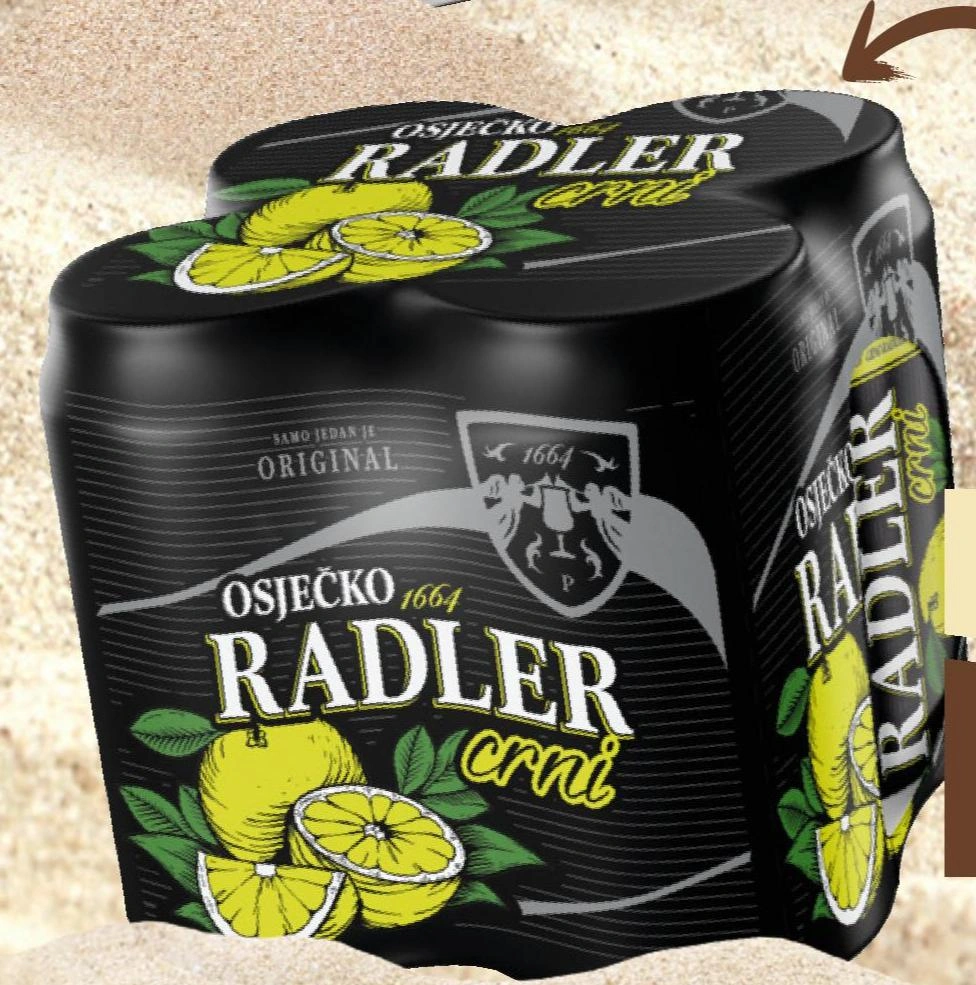 Crni radler 4 x 0,5 L Osječko - Akcija u trgovini Interspar
