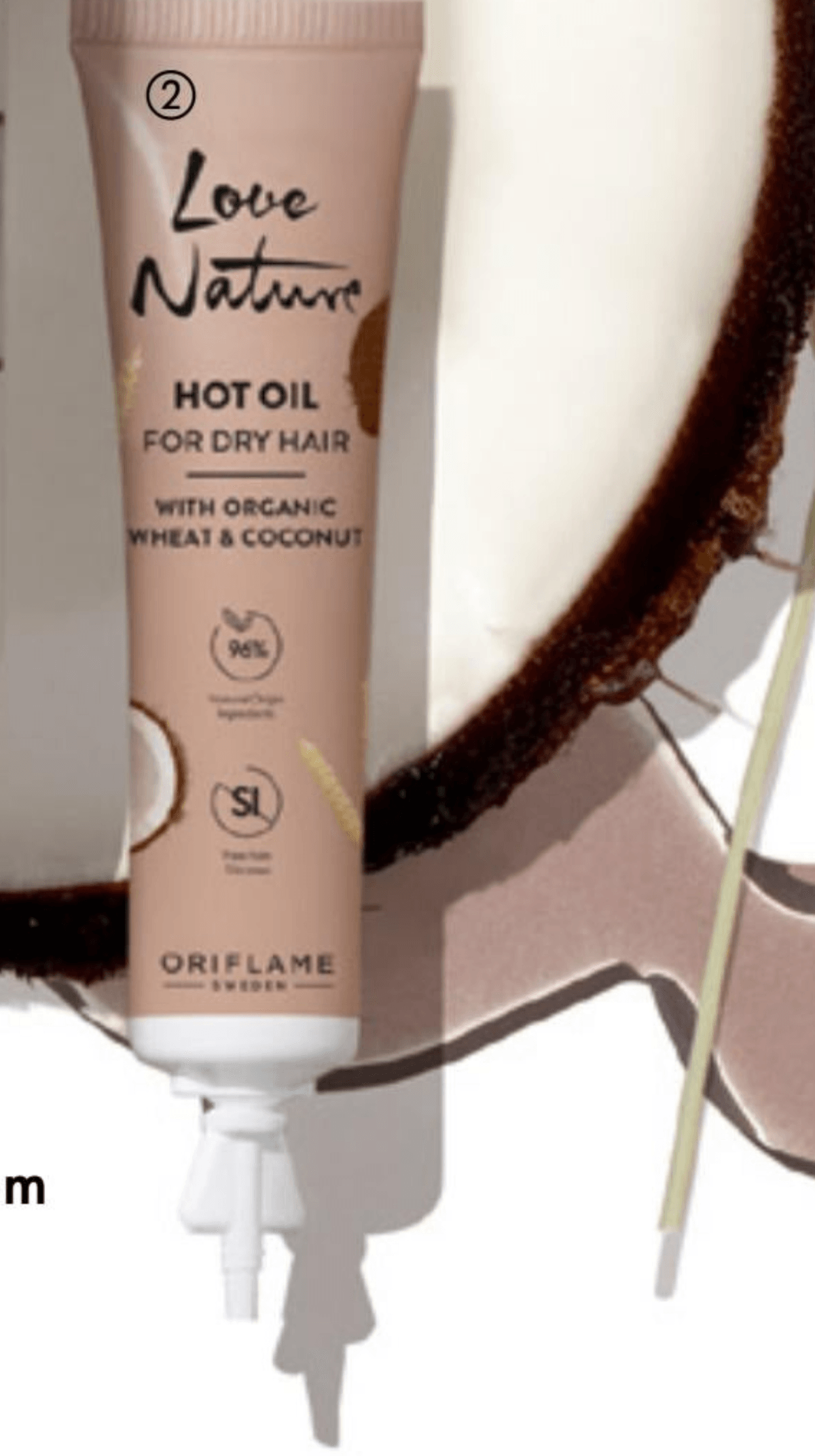 Love Nature vruće ulje za suhu kosu s organskom pšenicom i kokosom 15 ml ORIFLAME - Akcija u trgovini Oriflame