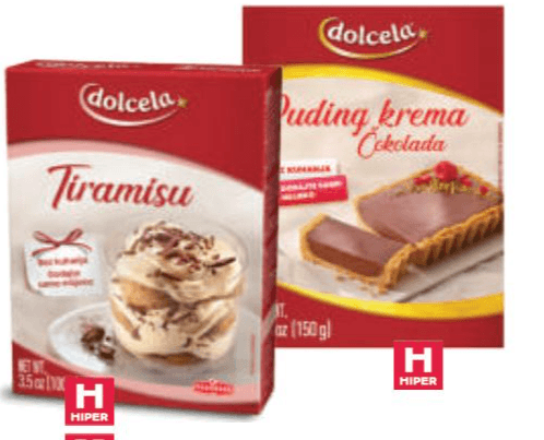 Dolcela, Podravka Krema za kolače 100 g ili 150 g - Akcija u trgovini Tommy